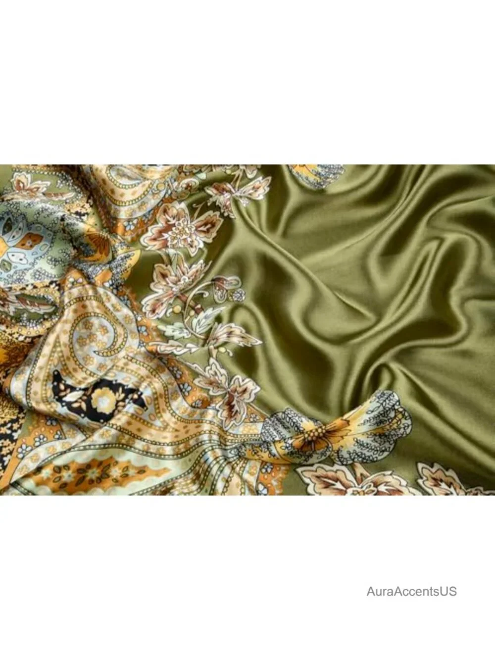 35x35 Satin Square Scarf, Silk-Feel Hair Wrap, Large Bandana, Neck Wrap &